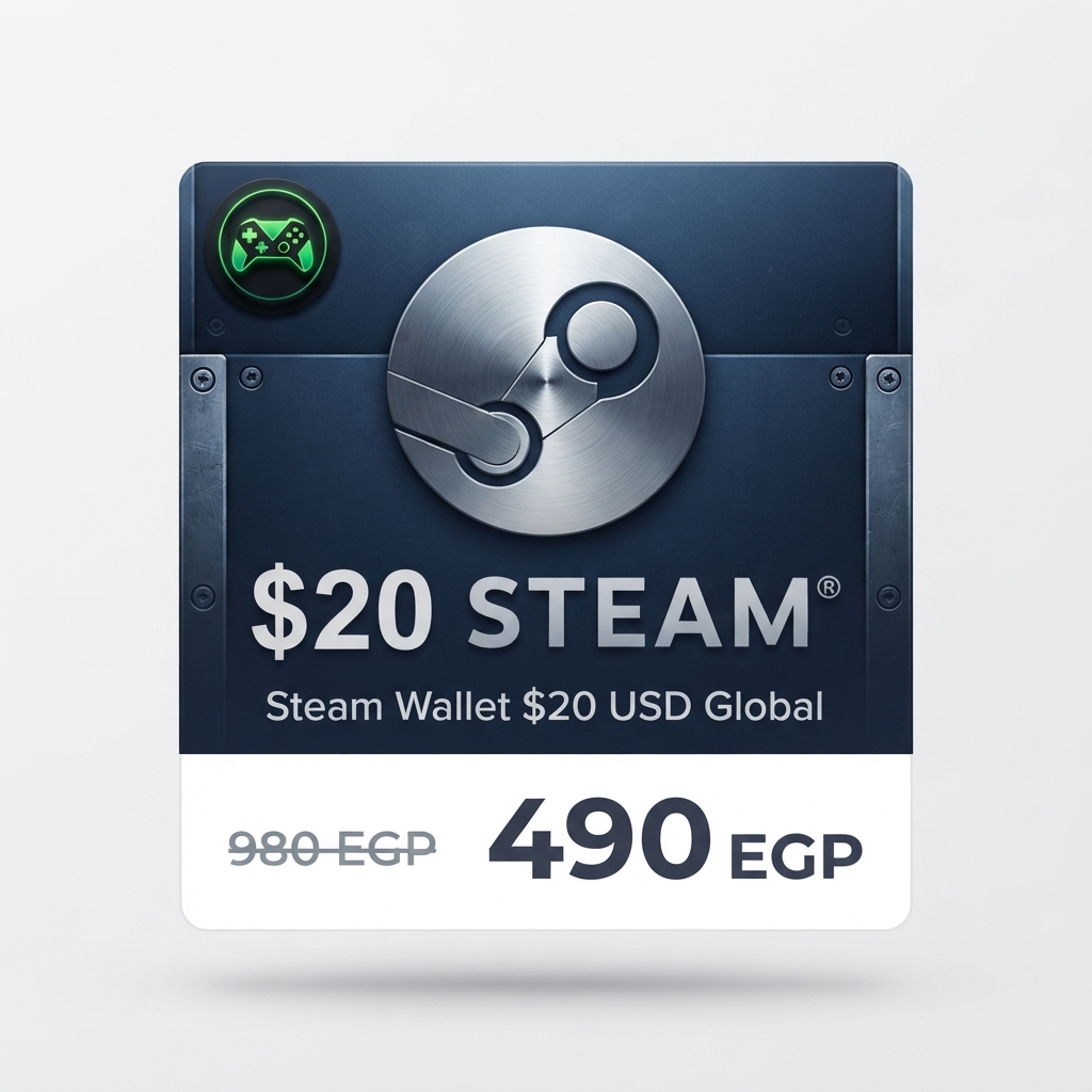 بطاقة محفظة Steam Wallet بقيمة 20 دولار (Global)
